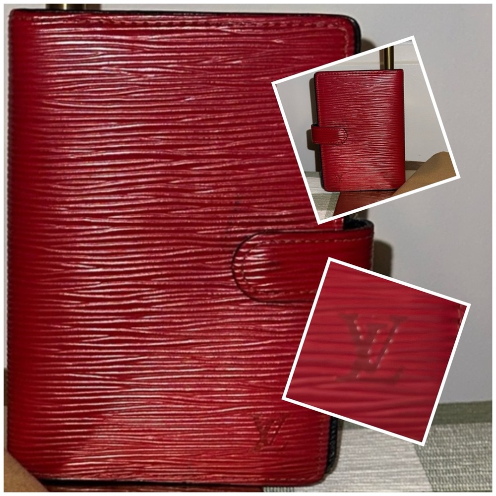 Authentic Vintage Louis Vuitton Red Epi Leather Agenda/PM Planner